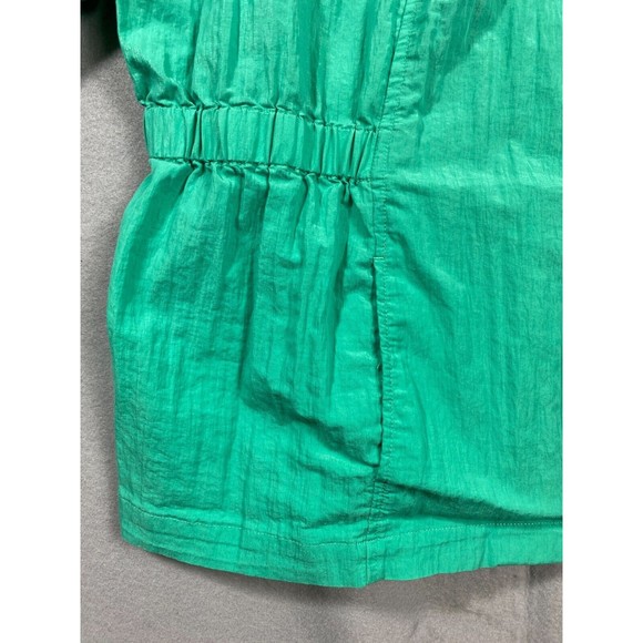 CJ Banks Green Lightweight Zip Up Ruched Windbreaker Jacket Size 3X Plus Size - Picture 8 of 8